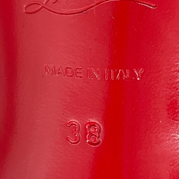 CHRISTIAN LOUBOUTIN BLACK OPEN TOE SUEDE PLATFORM PUMPS - Picture 9 of 9